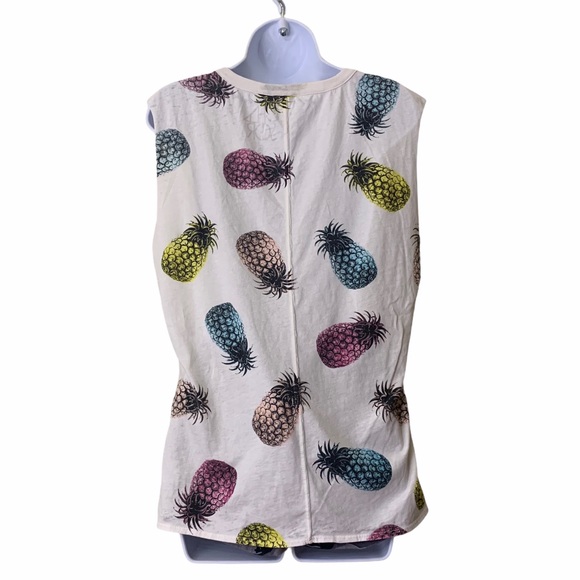 CHASER Tee Pastel Pineapple White Muscle Shirt - Picture 2 of 11